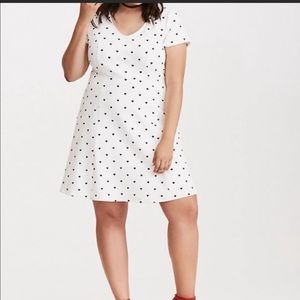 Torrid | Heart Print Textured Skater Dress